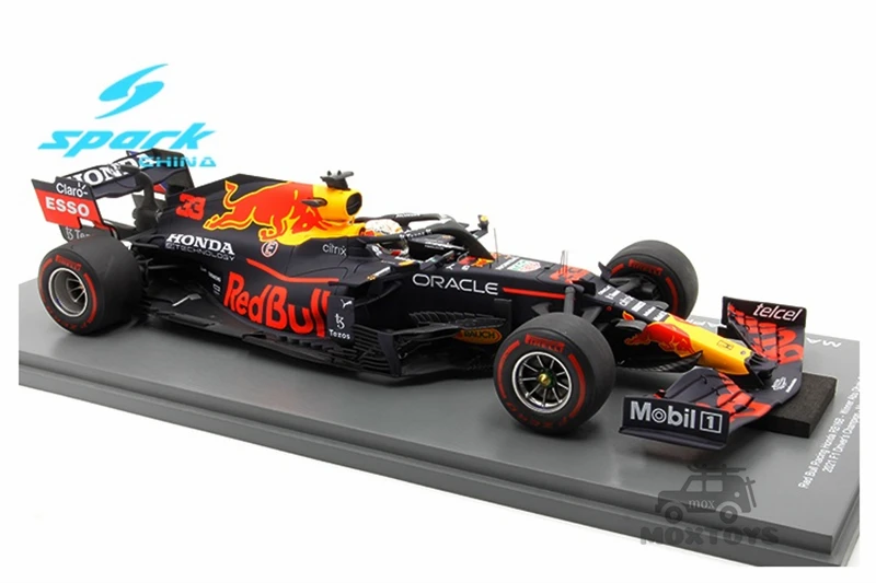Модель автомобиля искрой 1:18 F1 2021 RB Honda RB16B No33 Winner Abu dBi с платой № 1