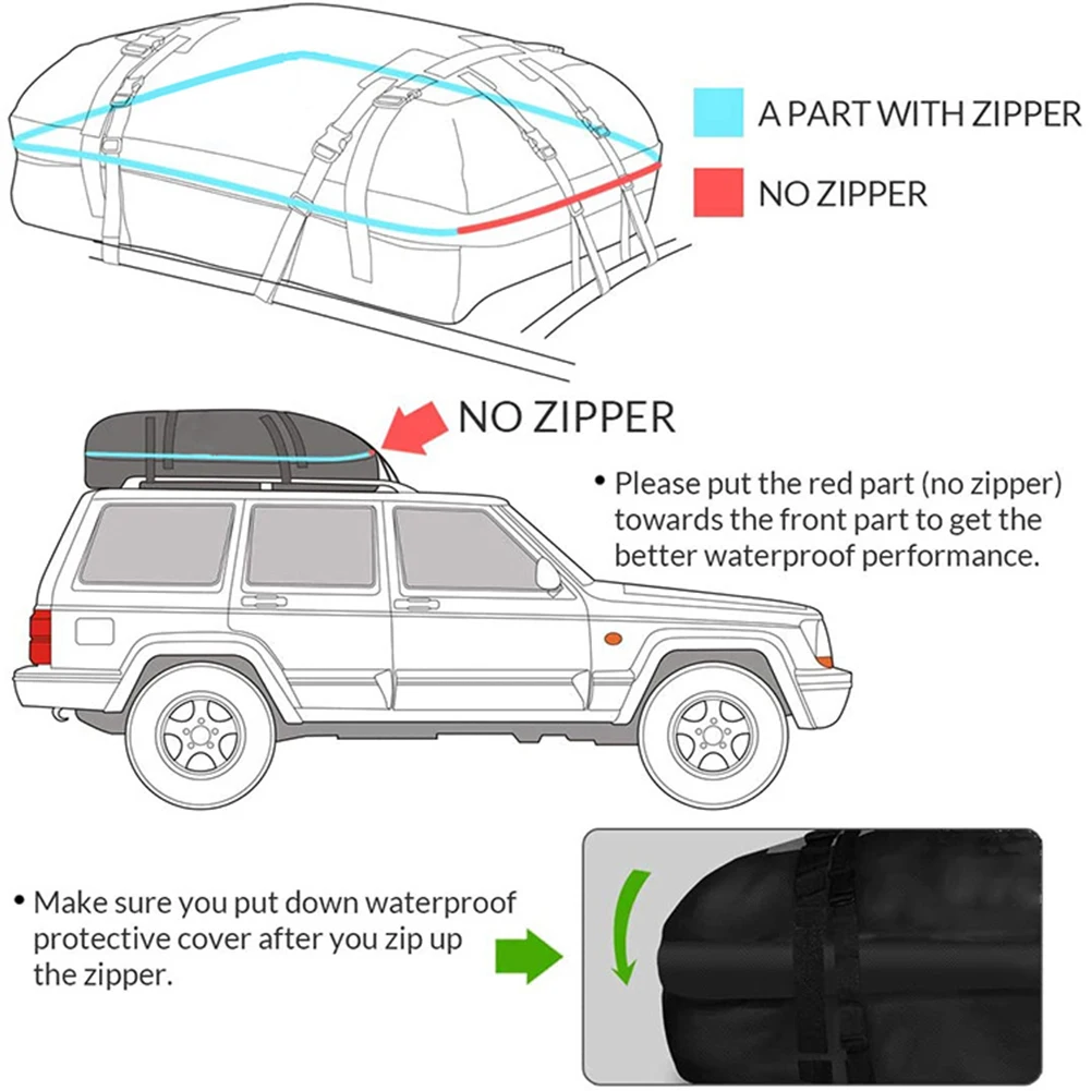 

Durable Practical Brand New Car Exterior Accessories Roof Package Universal Waterproof Carrier 109*86*43cm 1pc