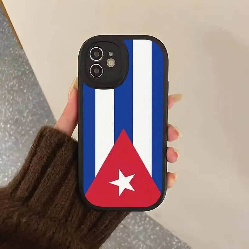 Cuba flag Phone Case Hard Leather Phone Case for iPhone 13 12 Mini 11 14 Pro Max Xs X Xr 7 8 Plus 6 6s Se 2022 silicone Cover