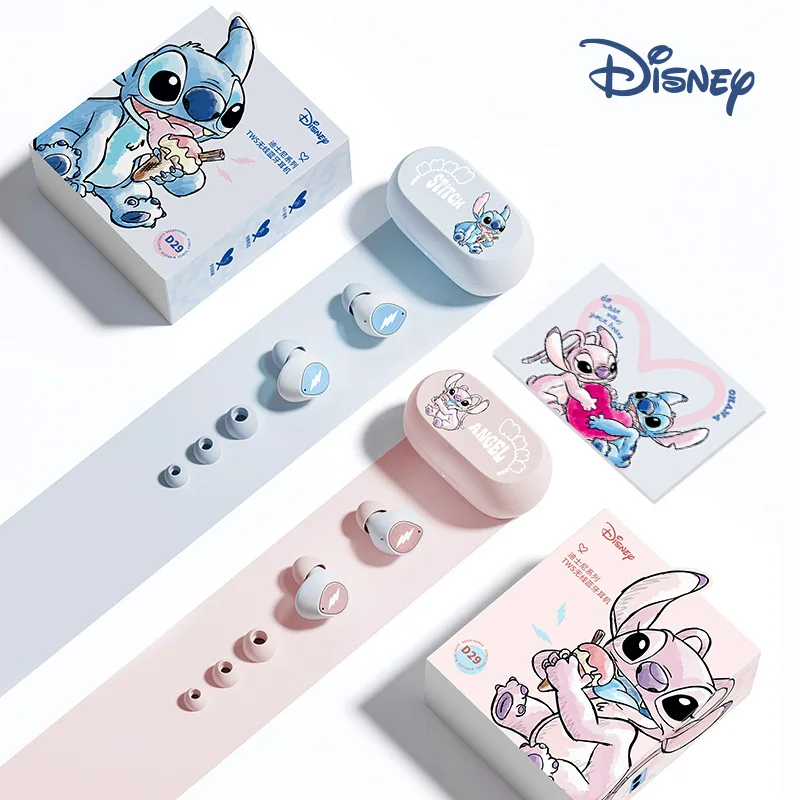 

Компактные беспроводные Bluetooth-наушники Disney Stitch для Iphone, Android, наушники-вкладыши с длительным временем работы в режиме ожидания, удобная одежда, наушники V5.3, подарки для девочек