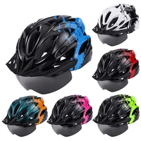 ultralight cycling safety helmet outdoor motorcycle bicycle taillight helmet lens visor mountain road bike magnetic helmet