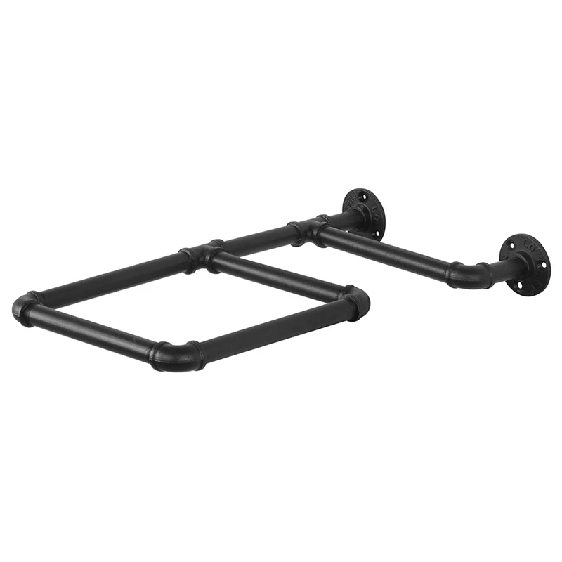 

Wall-Mounted Black Industrial Pipe Home Gym Exercise Ball And Inflatable Yoga Balls Fitness Storage Display Rack