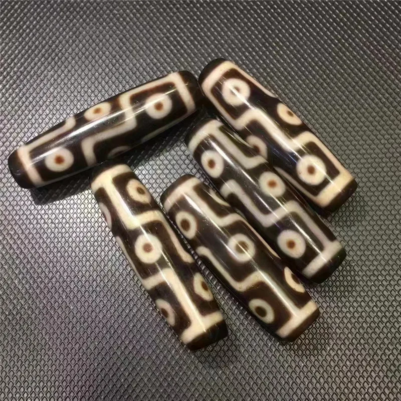 YB06 древний метод девять глаза бусины дзи 12*38 мм натуральный агат фэн-шуй амулет