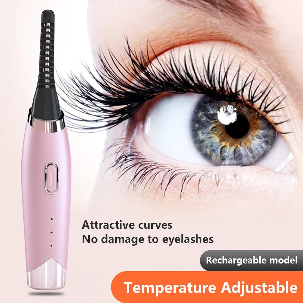 

Mini Electric Heated Eyelash Curler Heated Eyelashes Makeup Eye Lashes USB Rechargeable Applicator Long Lasting Beauty Makeup