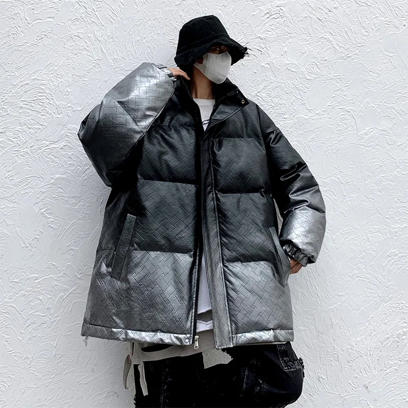 

2022 Winter New Fashion Cotton Clothing Men Loose Cotton Jacket Korean Version Cotton Jacket Boutique Clothing Simple Style