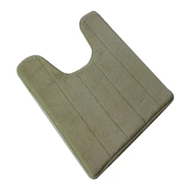 u shaped toilet mat washable water absrobent non slip skin friendly bathroom rug bath rug household green 4060cm