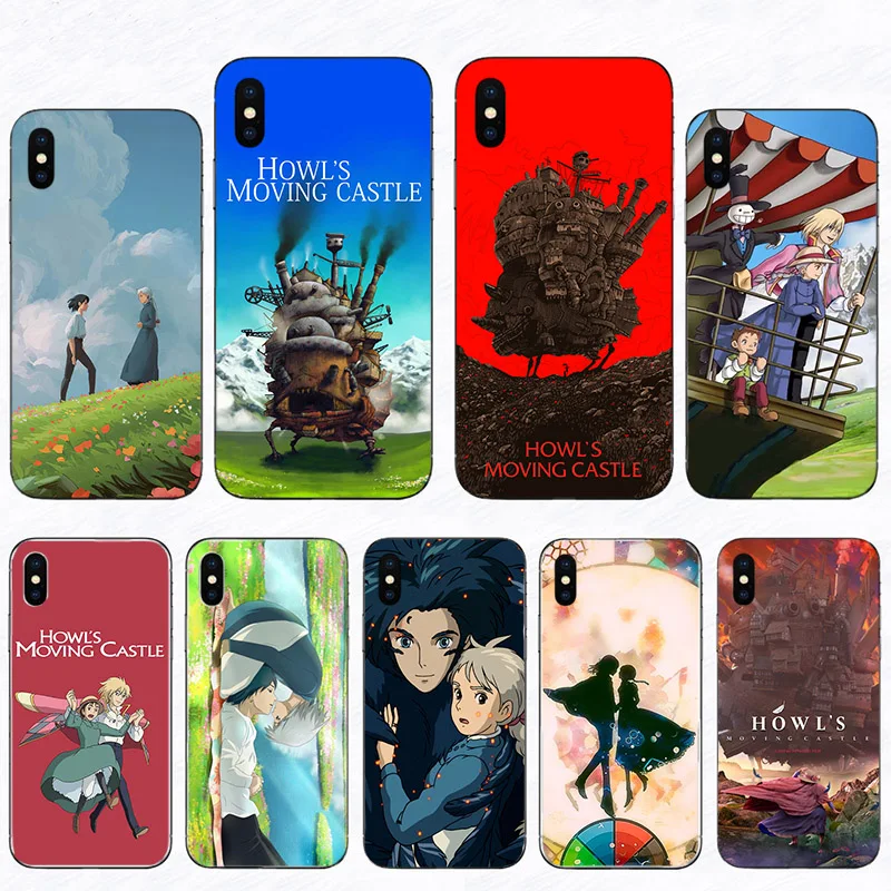 

Anime Howl's Moving Castle Hard Phone Shell Case For Iphone SE 2020 X XR 12 Mini 13 11 Pro Max XS 7 8 Plus 6S 5S 10 Mobile Cover