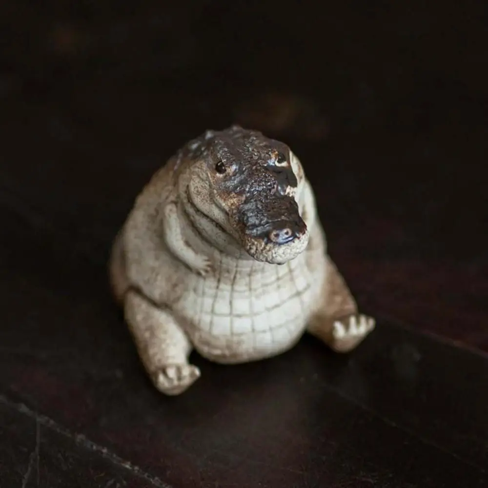 Фиолетовый глиняный крокодил практичный милый домашний декор