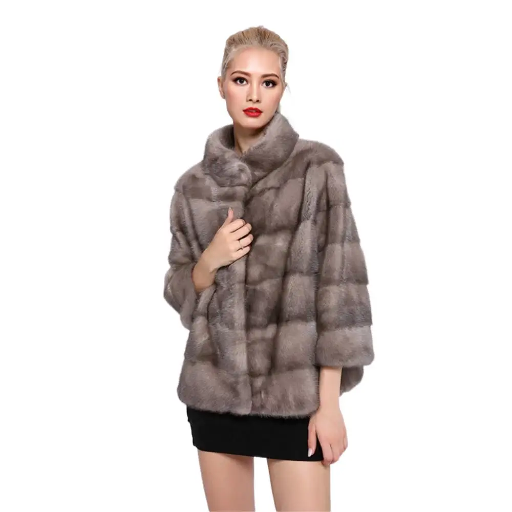 Luxury Natural Real Mink Fur Coat Women Commuting-Leisure Short Real Mink Fur Jacket Women Winter Ladies Real Fur Coat Casacos