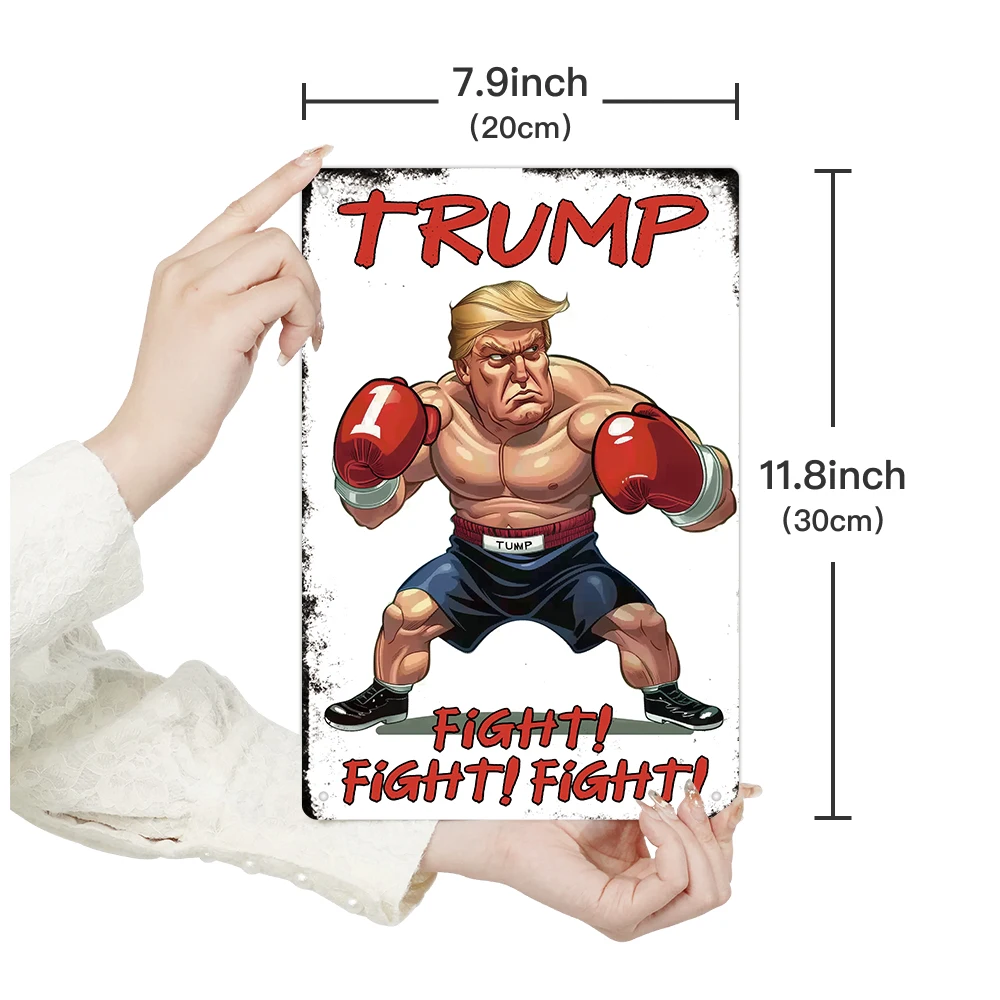 Putuo Decor Винтажная Металлическая Вывеска Трампа 1 Шт. Настенный Декор Для Дома