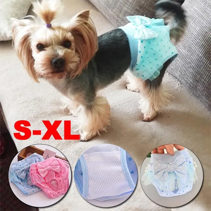 

Pets Dog Diaper Sanitary Physiological Pants Washable Cotton Pet Briefs Diapers Menstruation Underwear For Home Pets Supplies
