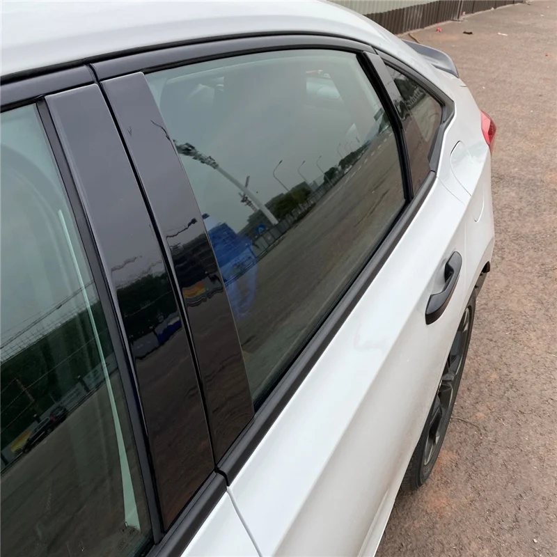 

WELKINRY For Honda Civic sedan FE 11th generation 2021 2022 car body window frame central middle B C column pillar post trim
