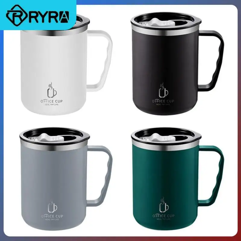 

Wide-mouth Design Thermal Mug Transparent Thermos Cup Sealed Leak-proof Water Bottle Food Grade Silicone Sealing Rin Drinkware