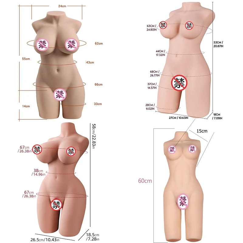 Big Breast Ass Torso Sex Doll Half Body Anus Masturbator For Men Realistic Adult Vagina Pussy Anal Real Skin Masturbation Cup