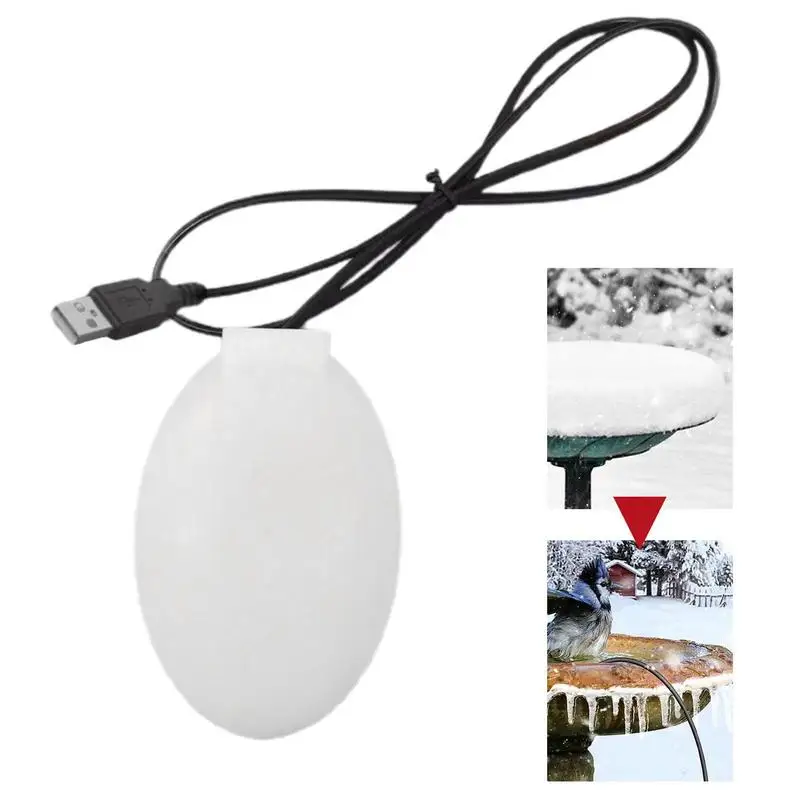 

Bird Bath Heater Thermostatic Controlled Aluminum Bird Heater Chicken Water Heater 15W USB Charging Warmer for Winter Bird Bath