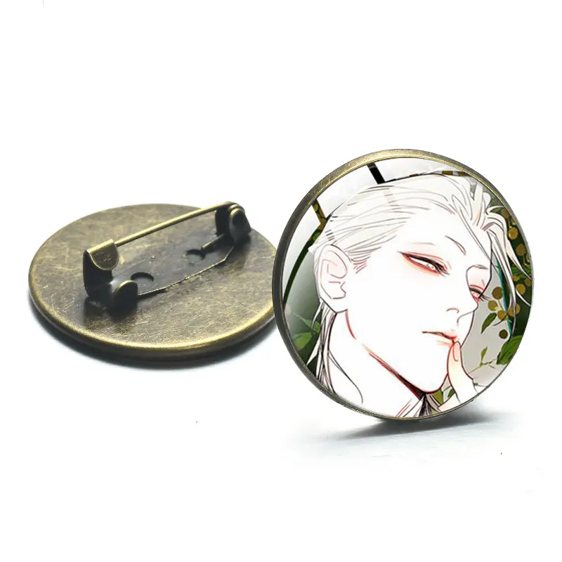Броши-значки Anime Old Xian BL 19 Days с персонажами Mo Guanshan, He Tian и Jian Yi из манги Youth Cartoon Figuer в стиле стеклянных значков для одежды, сумок и ювелирных изделий.