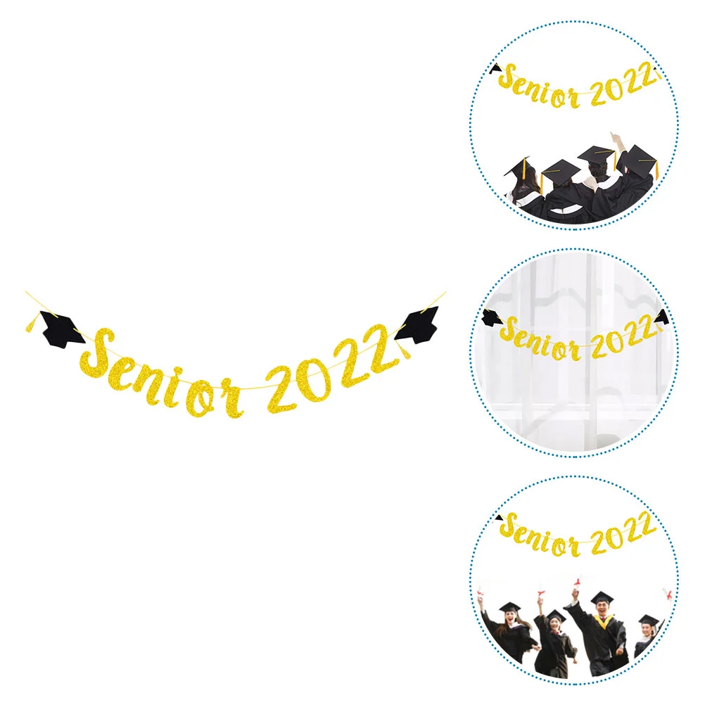 

Graduation Theme Banner Scene Layout Prop Banner for Graduation Party 2022