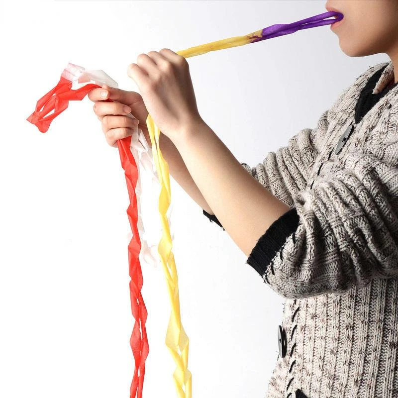 

60pcs=5bags Mouth Coils Colorful Magic Tricks Close Up Magic Toy Illusion Tool Show Mentalismo Juegos De Magie