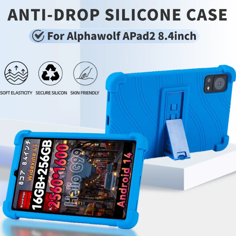 Фото Чехол-подставка Alphawolf APad2 8,4-ДЮЙМОВ, чехол-подставка для планшета, мягкий силиконовый регулируемый чехол-подставка №1