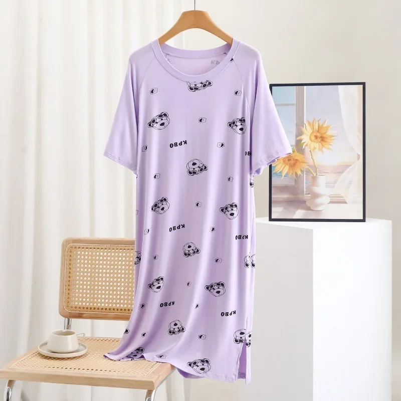 Длинная хлопковая одежда для сна в корейском стиле женщин удобная домашняя с