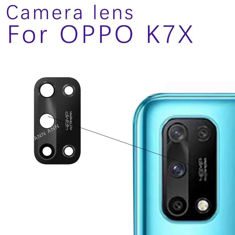 

Rear Camera Glass Lens For OPPO k7x realmex7 realmeq2pro Back Camera Lens frame Glass Parts