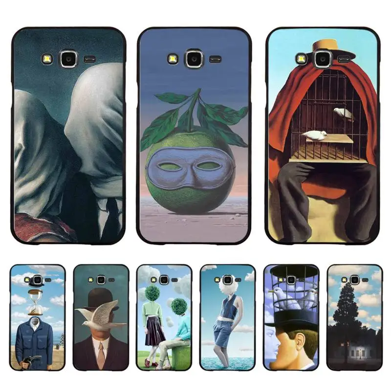 

Art Rene Magritte Phone Case For Samsung Galaxy J 4plus J6 J5 J72016 J7prime cover for J7Core J6plus Back Coque
