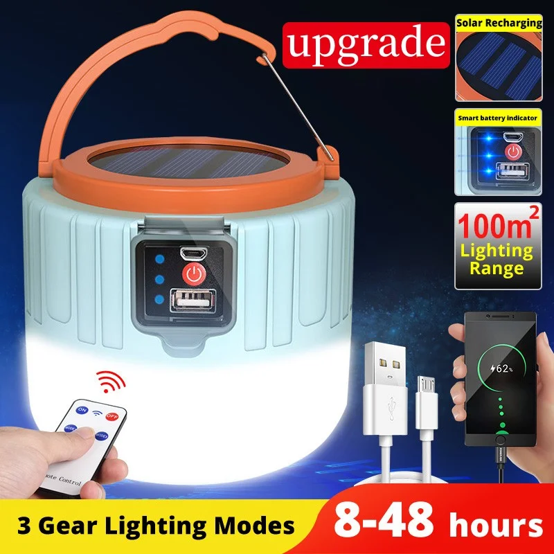 

Light Emergency Camping Power Failure Light Rechargeable Lamp Lanterns Outdoor Bulb Tent Solar For Portable Upgrade Home