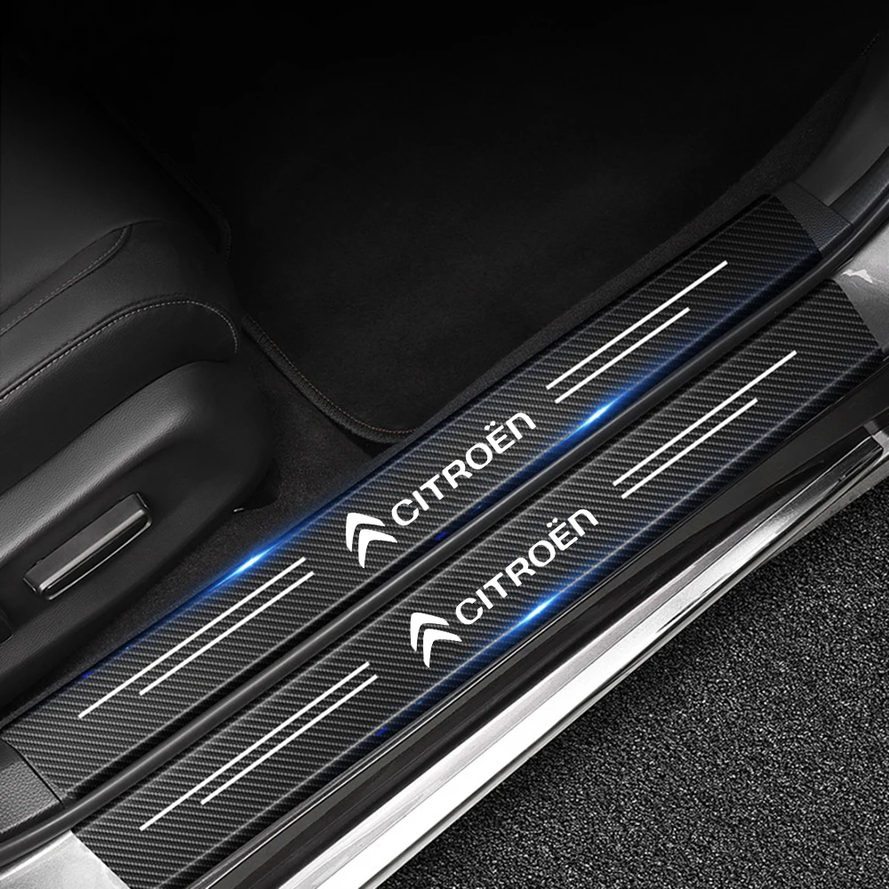 

Carbon Fiber Car Sticker Protector Strip Auto Door Sill Waterproof Scratch resistant Protect Film For Citroen C1 C2 C3 DS3 DS4