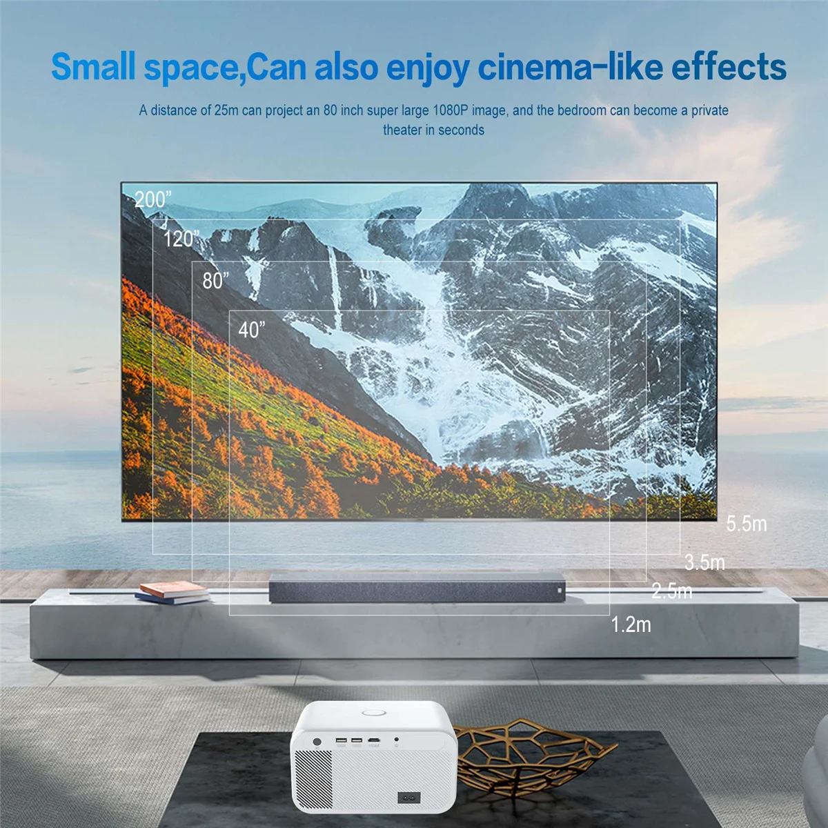 1080P Full HD 4K проектор Android 350ANSI люмен 2 4 + 5G двойной Wi-Fi портативный видеопроектор