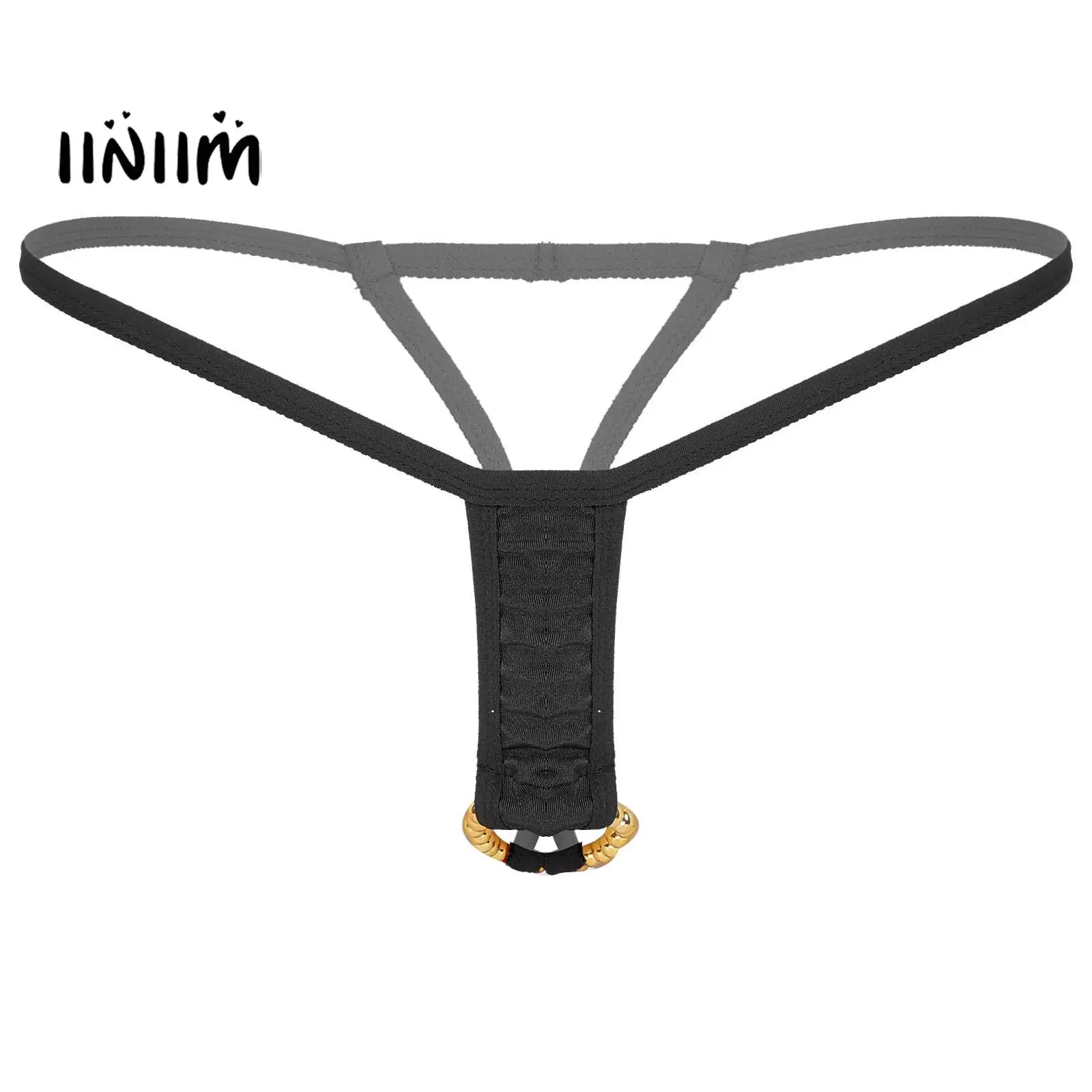 

Стринги с заниженной талией и бисером, Эротическое нижнее белье, эротические ажурные трусики, эластичный пояс с Т-образной спинкой для мужч...