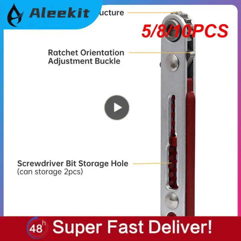

5/8/10PCS Two-way Screwdriver Hexagon Manual Tool Mini Ratchet Wrench Bidirectional Control Multifunction Tools Drill Bits