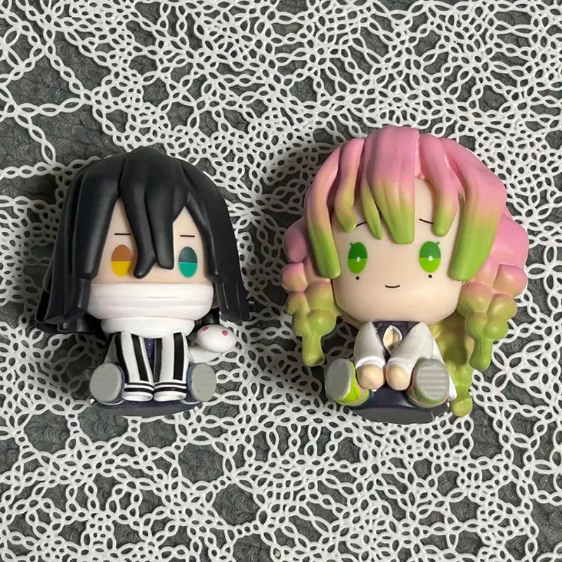 Фото В наличии: 5-сантиметровая фигурка Bushiroad Demon Slayer: Kimetsu No Yaiba Gashapon, оригинальная японская версия, на пружине, в сидячей позе, дизайнерский подарок №5