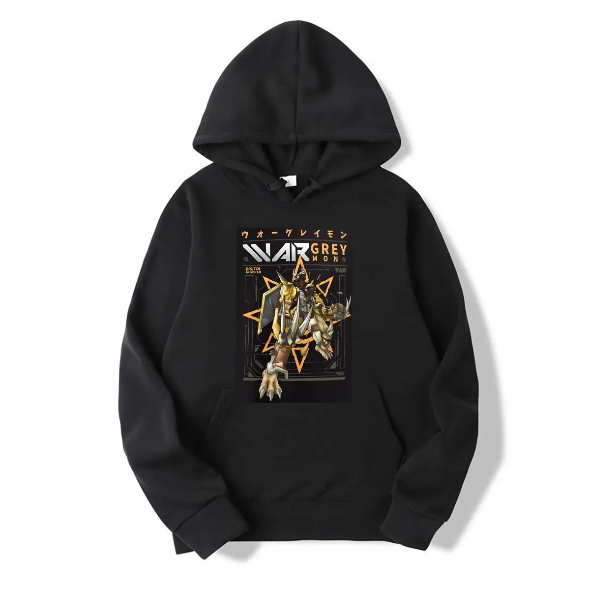 Wargreymon Hooded sweatshirt black man custom