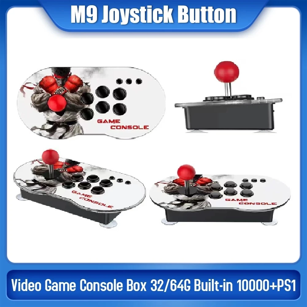 

M9 Double rocker HD 4K arcade controller Joystick Mini Arcade TV game console Retro video game console for PS gift