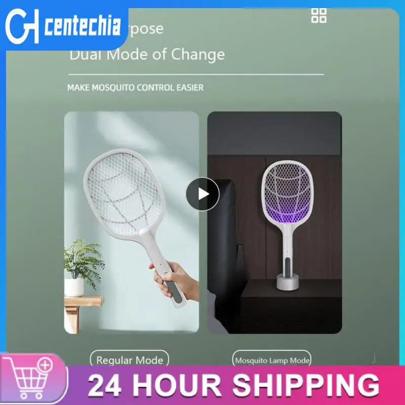 

2/3/5PCS 3000v Electric Insect Racket Portable Electric Mosquito Killer Handheld Mosquito Light Trap With Base Holder