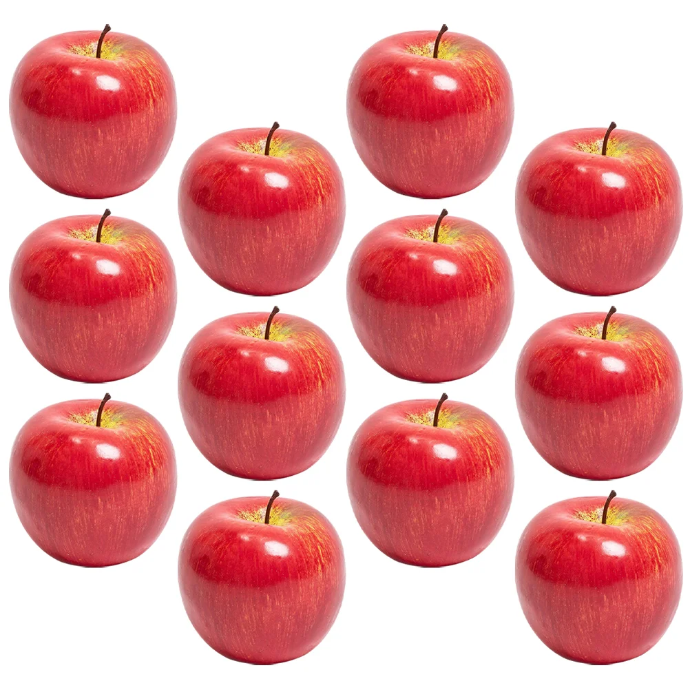 

12 Pcs Simulated Fruit Ornaments Home Decor Simulation Apples Fruits Fake Artificial Models Foams Emulated