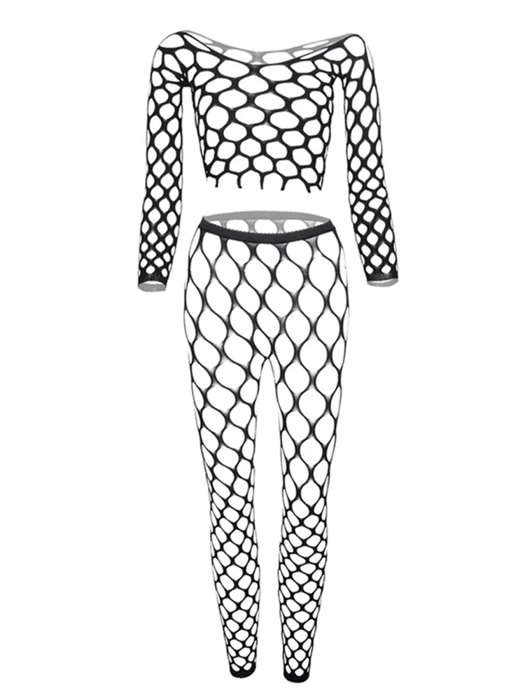 Эротическая одежда для сна джентльменов рыболовная сеть чулки всего тела