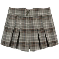 womens preppy shorts a line hakama casual pleated culottes plaid skirt new products hippie skirts high fashion
