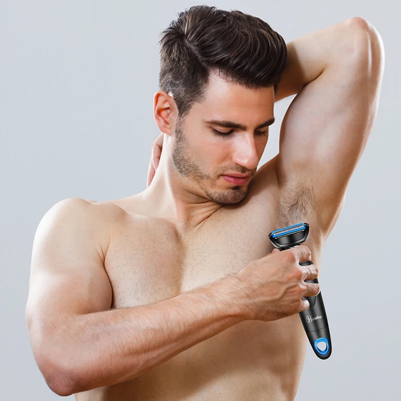 

6 in 1 USB Charging Hair Trimmer Bikini Back Chest Hair Removal Nose Razors Massage Fully Washable Electric Shaver Professional