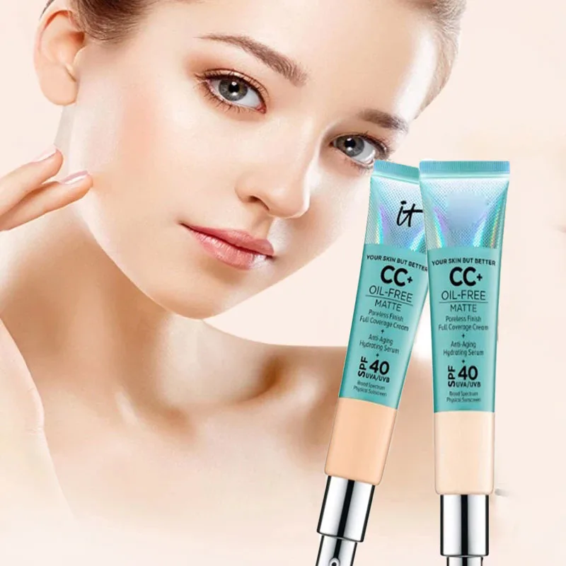 

your skin but better CC+ oil-free Full Cover Base Liquid foundation full coverage cream 32ml free ship foundation cosmetics