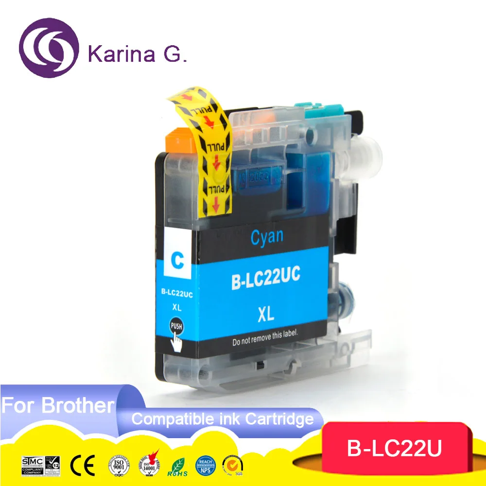 Совместим с LC22UXL 22UXL LC22U полный Чернильный Картридж BK/C/M/Y совместим принтером Brother