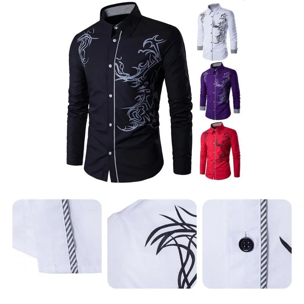 

Soft Trendy Leisure Male Shirt All Match Male Shirt Smooth for Parties