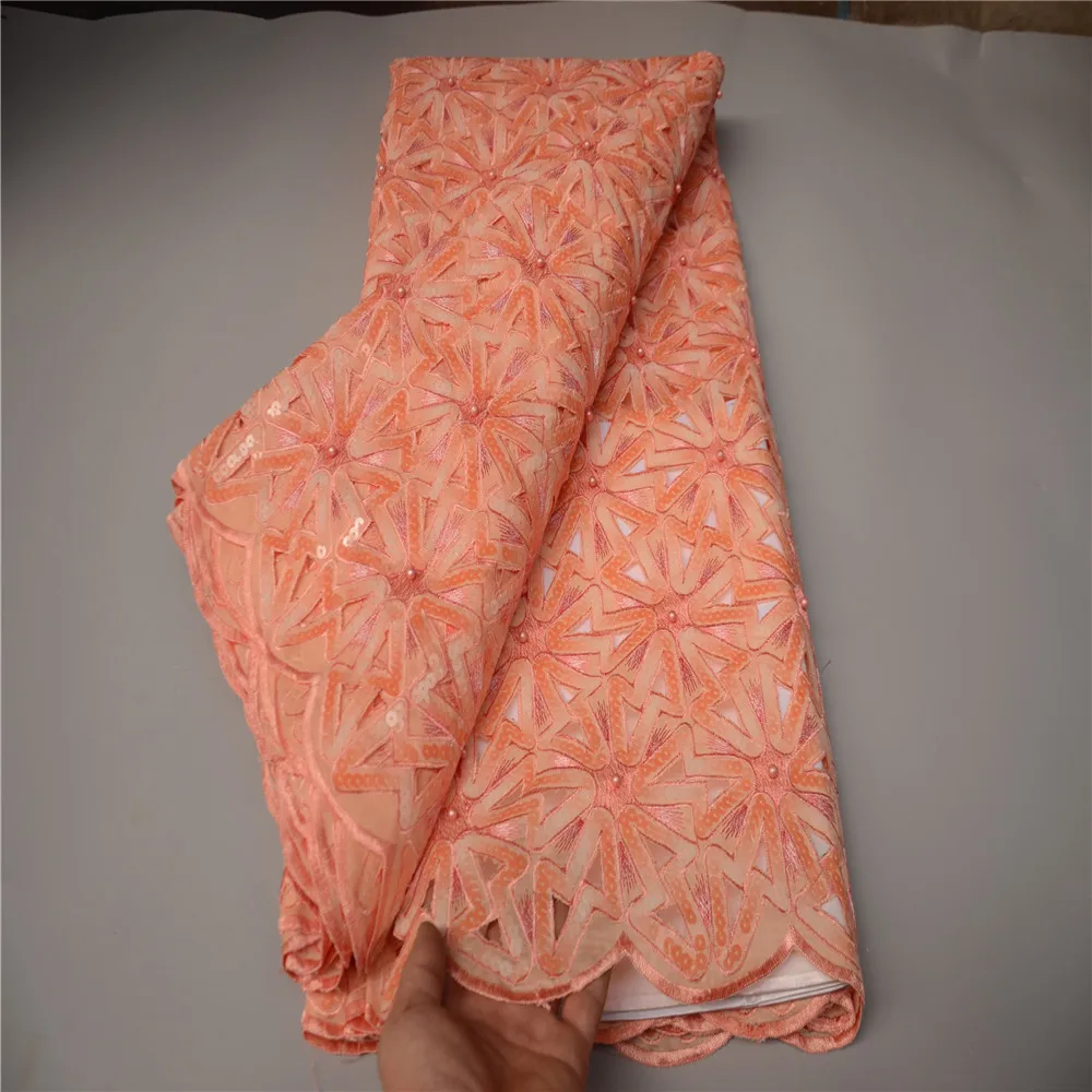 

Африканская кружевная ткань из органзы 2022 Высококачественная французская нигерийская кружевная ткань для свадебной вечеринки PS935