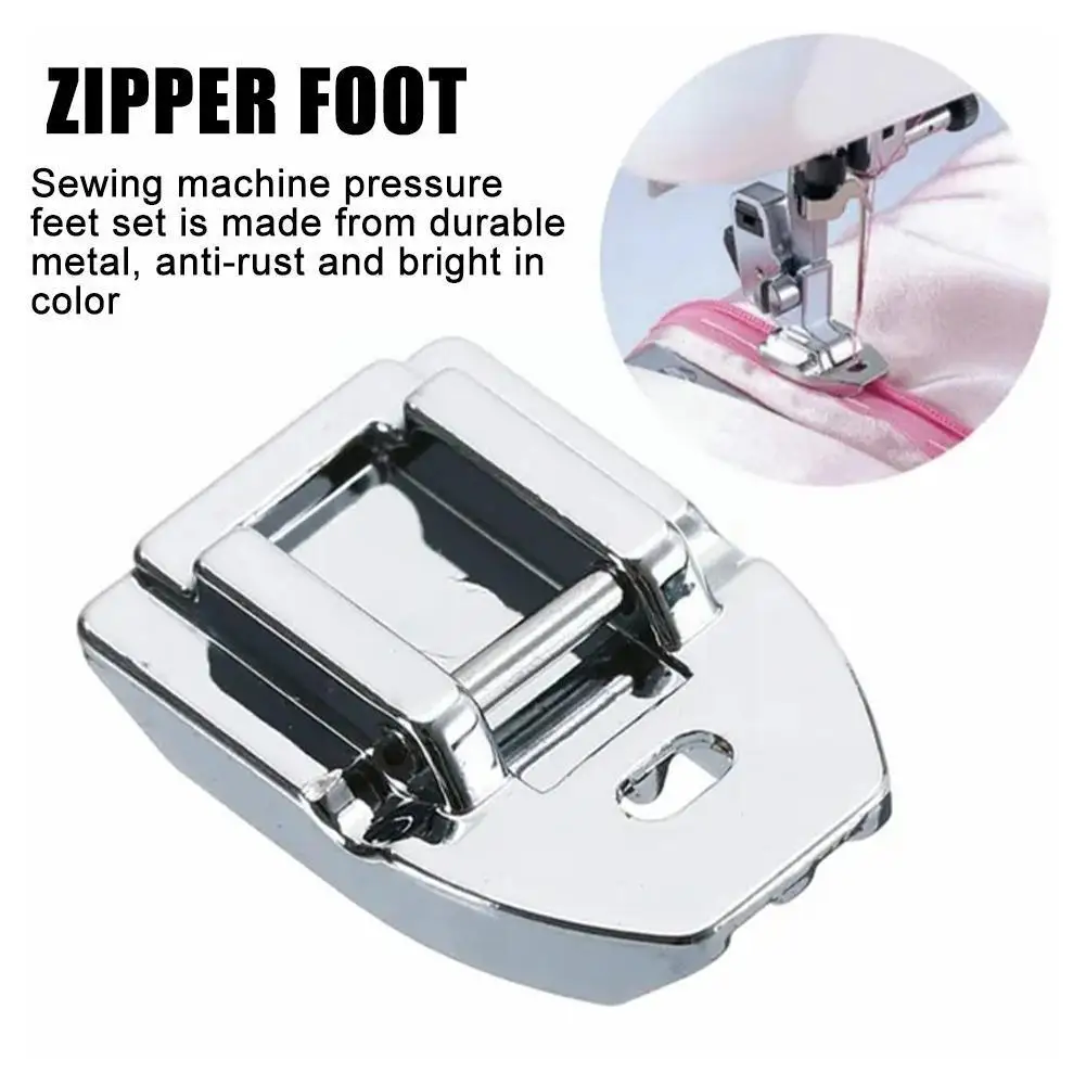 7306A Sewing Machines Feet Parts Invisible Zipper Foot For Singer Brother Janome Juki Zipper Press Foot Sewing Accessorie T0L5