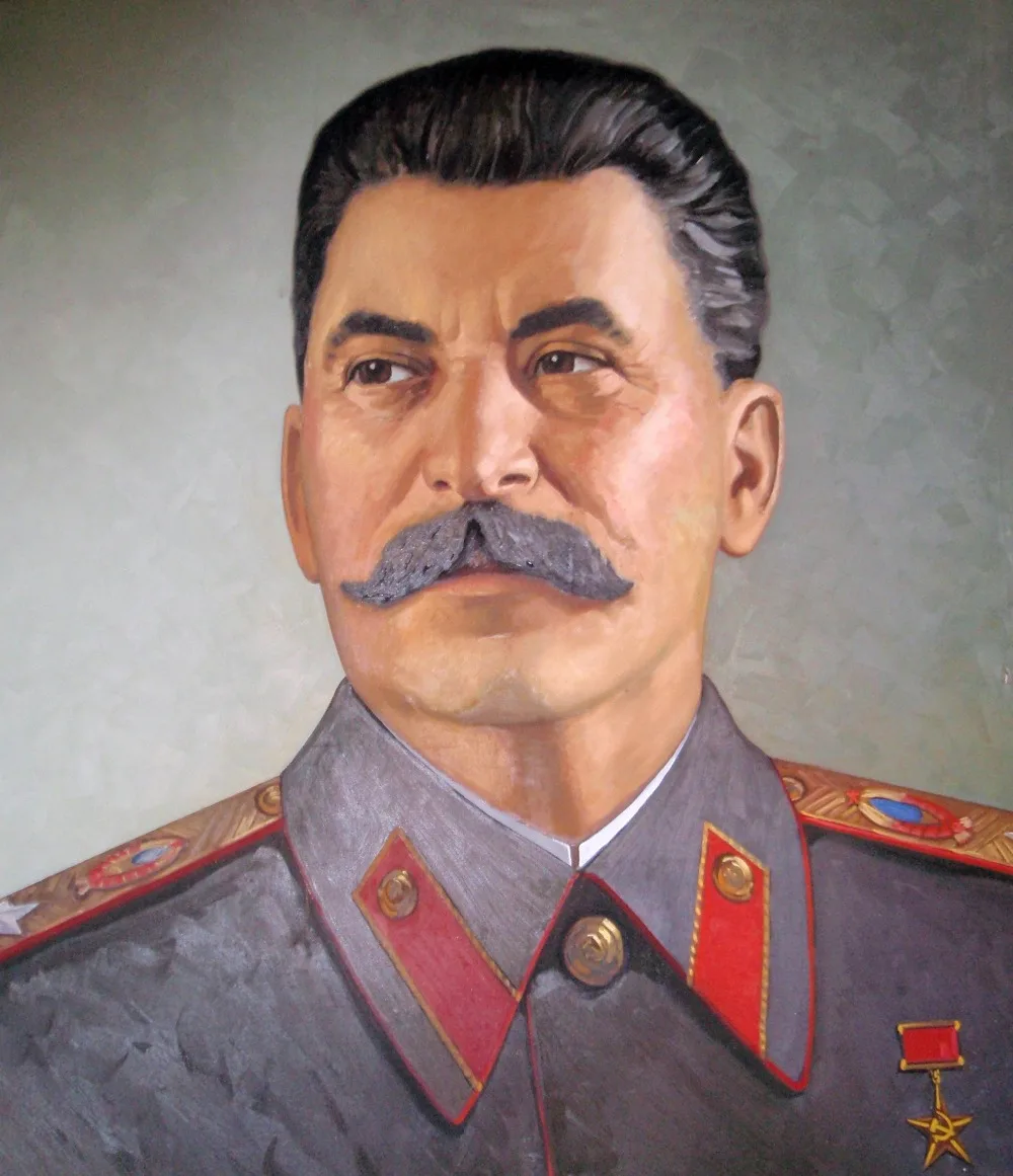 

Special Offer # TOP art good quality --SOVIET WW2 painting-Russia joseph stalin portrait print art painting on canvas