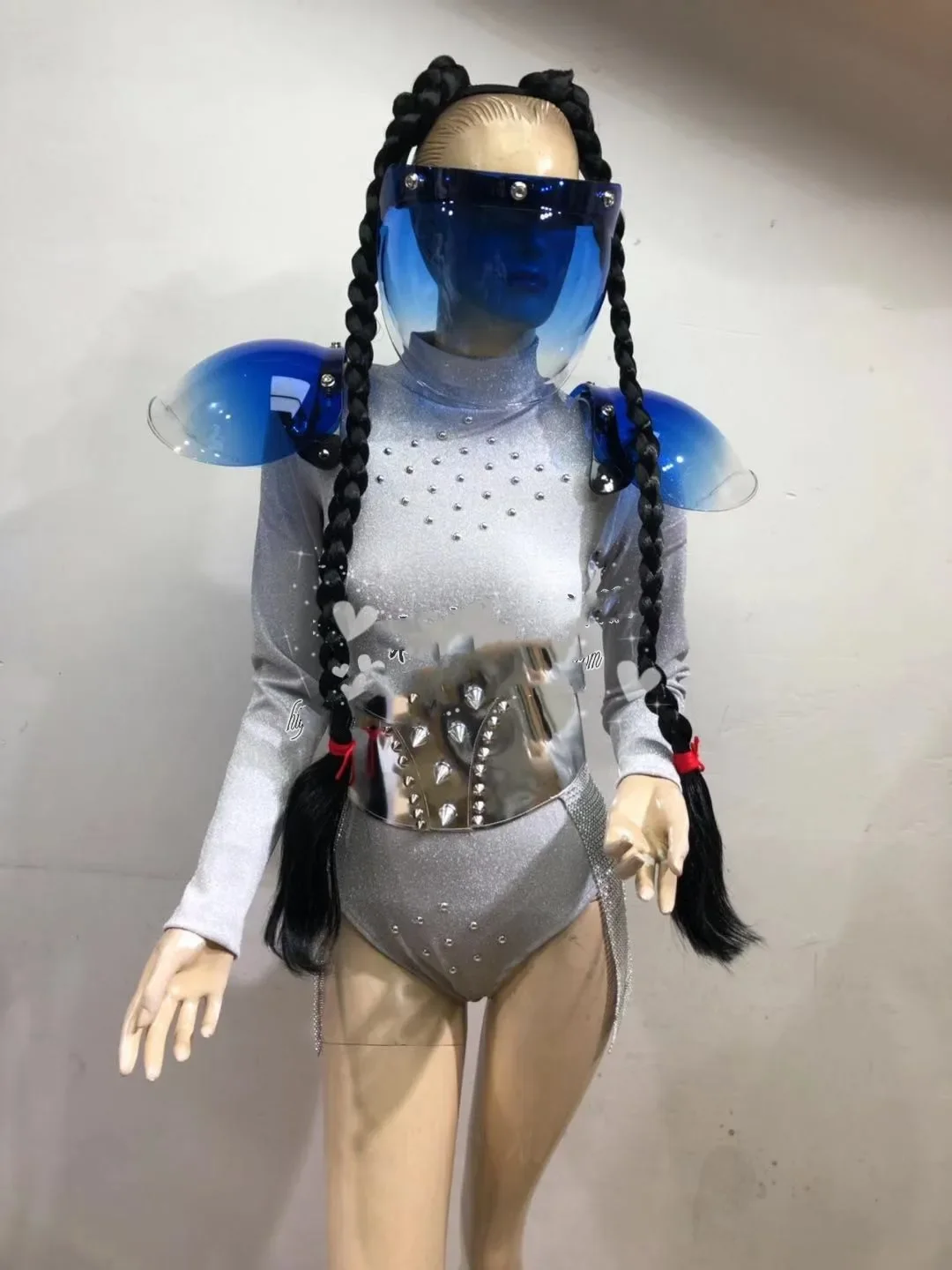 Технологии будущего серебряное зеркало бар gogo ночной клуб DSDJ костюм