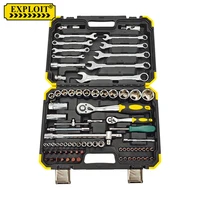 professional combination car repair tool kit 82 pcs vehicle combined repairing hardware ratchet socket wrench tools set box