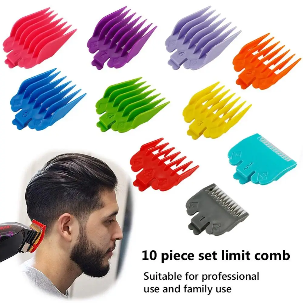 

3/10Pcs 1.5-25mm Hair Clipper Limit Combs Guide Attachments Haircutting Tool