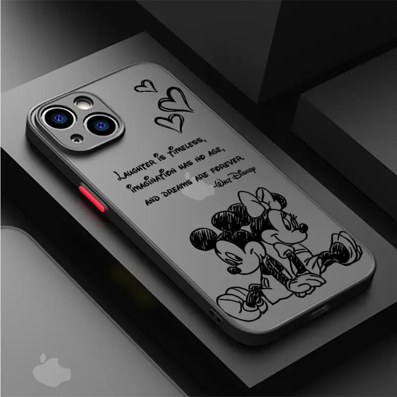 Disneies Mikey Minnie Case For Samsung A73 A72 A71 A53 A52 A51 A42 A33 A32 A31 A30 A23 A22 A14 A13 A12 4G 5G Matte Capa