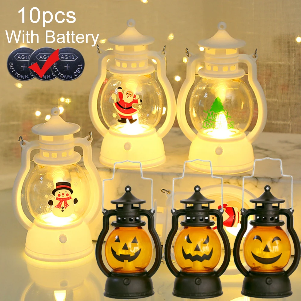 

Halloween Lights LED Candle Pumpkin Candlestick Lamp Happy Christmas portable lantern Carnival Party Decoration Horror Props
